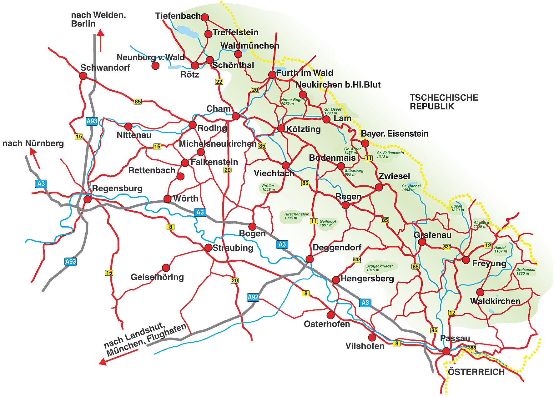 Bayerwald Gutschein Sofort Map