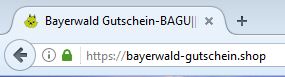 SSL Zertifikat bayerwald-gutschein.shop url symbol